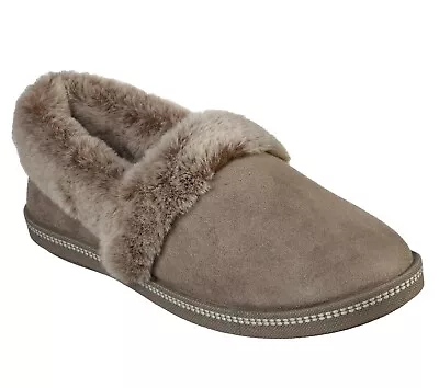 Buy Skechers SK32777 Cozy Campfire Team Toasty Taupe Microfibre Fur-lined Slipper • 34.50£
