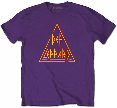 Buy Def Leppard Classic Triangle Logo Purple T-Shirt OFFICIAL • 14.99£
