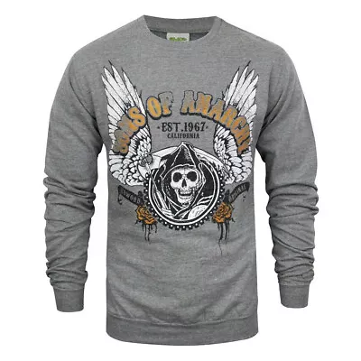 Buy Sons Of Anarchy Mens Winged Reaper Sweater NS4032 • 38.69£