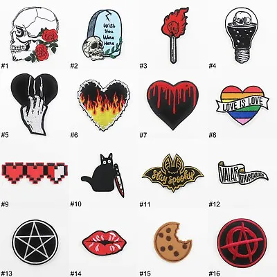 Buy Goth Emo Punk Rock Iron On / Sew On Cloth Patch Badge Appliqué Hot Fix Gothic • 2.49£