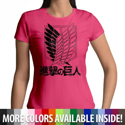 Buy Juniors Women T-Shirt Custom Attack On Titan Survey Recon Corps Scouting Legion • 15.36£