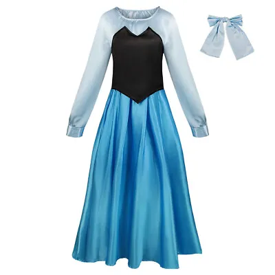 Buy The Little Mermaid Princess Ariel Cosplay Costume Uniform Ball Gown Blue Dress • 35.51£