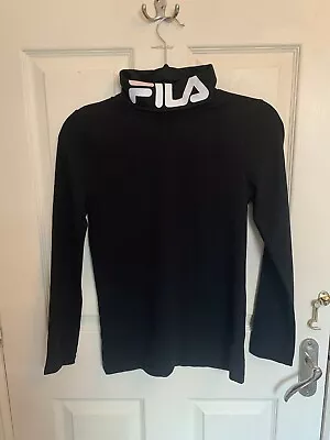 Buy FILA Womens Long Sleeve Stretchy Turtleneck Sportswear T-shirt Size Small • 0.99£