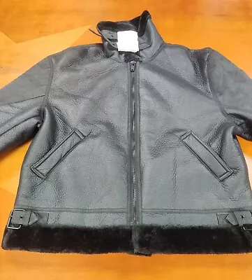 Buy Mennace By Missguided Men's True Flight Faux Leather Jacket Black - Size L • 49.99£