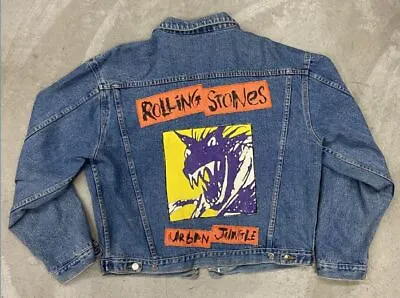 Buy ROLLING STONES Urban Jungle Vintage Original 1990 Denim Concert Tour Jacket • 146.72£