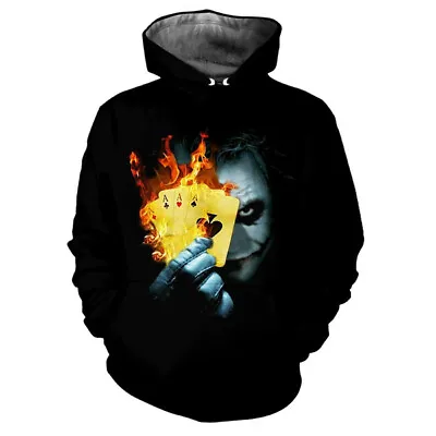 Buy Hip Hop Joker Clown Tops Casual Women Men 3D Print Hoodies Pullovear Sweatshirts • 20.69£