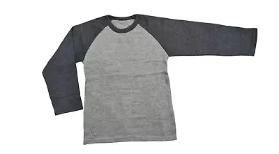 Buy Baby / Toddler Black & Grey Contrast Raglan Long Sleeve T Shirt • 8.99£