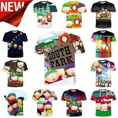 Buy Kids Adults 3D South Park Casual Short Sleeve T-shirt Tee Pullover Top Gift UK • 9.49£