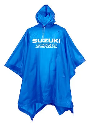 Buy Rain Poncho Blue Bicycle Bike Waterproof Raincoat Cover Cape & Hood Cycling • 5.49£