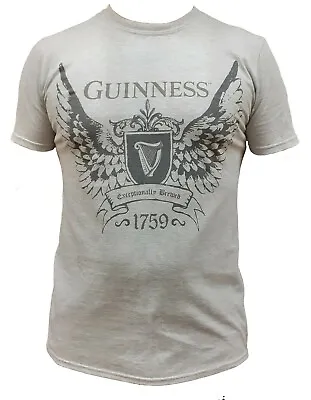 Buy Official GUINNESS T-shirt  Harp & Wings Mens, Guinness Logo, Size S, M, L • 7.99£