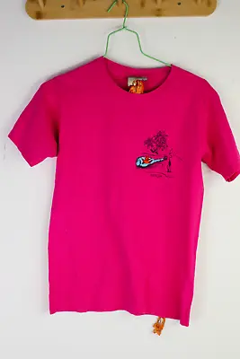 Buy Pirana Joe Vintage Tee T-Shirt Top Size Small Fuchsia Pink 90s Y2K • 14.99£