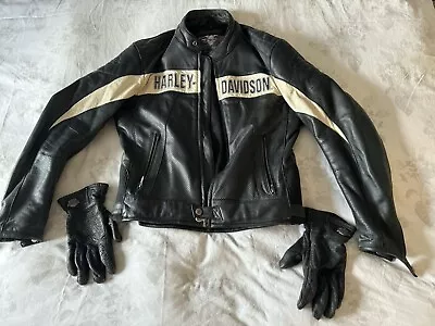 Buy Harley Davidson Jacket Large With Gloves Large  • 170£