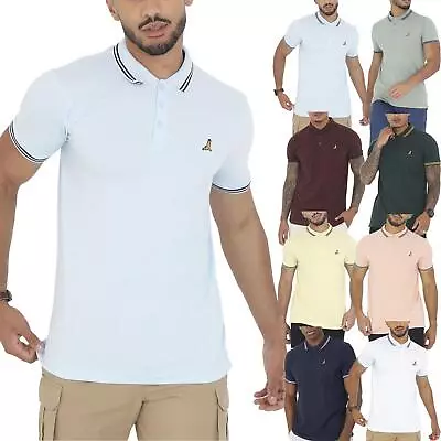 Buy Brave Soul Mens Polo Shirt Short Sleeve Tipping Cotton Pique Tee T-Shirt Top • 10.99£