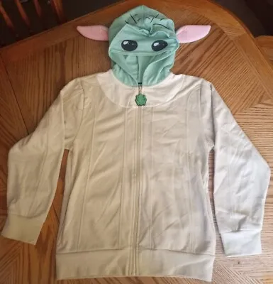 Buy Star Wars The Mandalorian Grogu Baby Yoda Sweatshirt Full Zip Hoodie Medium • 21.25£