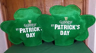 Buy Guinness  ST PATRICK'S DAY HATS OFFICIAL MERCH X 2 Memorabilia Lucky Shamrock  • 10£