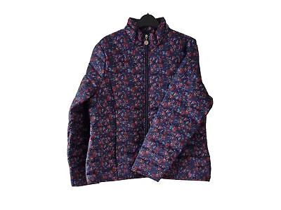 Buy DAMART Anne De Lancay Navy Multi Ditsy Floral Lightweight Quilted Jacket🧥[XXL] • 9.99£