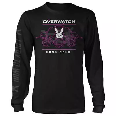Buy JINX Overwatch Battle Meka D.Va Long-Sleeve Men's Gamer Graphic T-Shirt L Black • 19.33£