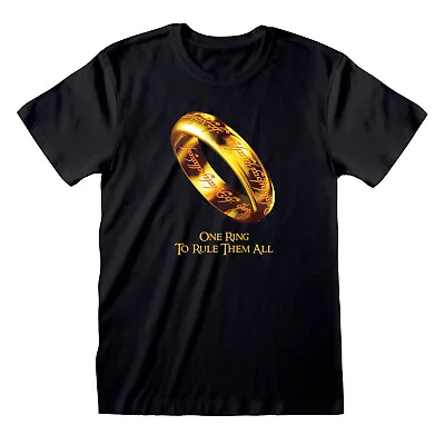 Buy Lord Of The Rings - One Ring To Rule Them All Unisex Black T-Shirt M - K777z • 13.09£
