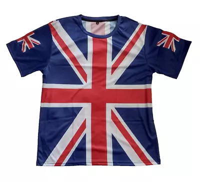 Buy GB Union Jack Flag Full Body Print T-shirt Top Size XL 44  Chest British UK Team • 14.75£