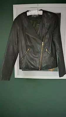 Buy Laura Ashley Soft Green Vintage Leather Jacket • 20£