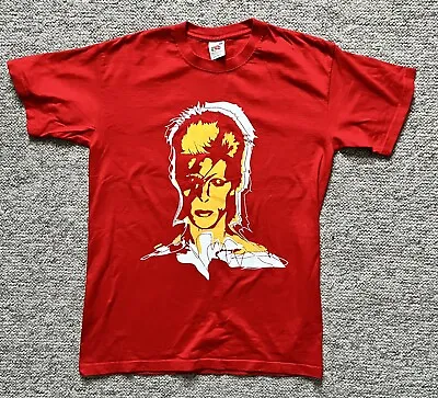 Buy Mens Fruit Of The Loom David Bowie T-shirt Size S - Ziggy Stardust Print VGC • 19.99£