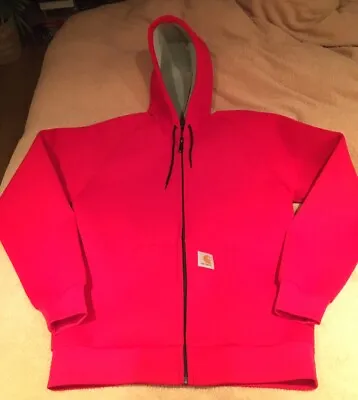 Buy Carhartt Lux Hooded Jacket Mens Large Red • 69.99£