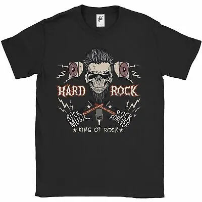 Buy Forever Hard Rock Music King Of Rock Guitars Skulls Mens T-Shirt • 7.99£
