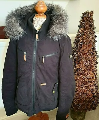Buy Khujo Ladies Womens Jacket Black Small Winter Hooded • 24.69£