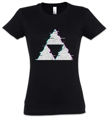 Buy Triforce Glitch Women T-Shirt Symbol Sign Logo Zelda The Golden Power Hyrule • 21.54£
