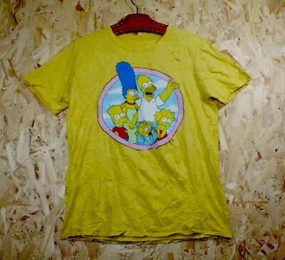 Buy The Simpsons Family Cartoon Yellow T-shirts Mens XL Retro Vintage Homer Bart • 24.19£
