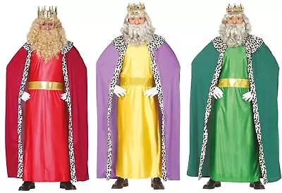 Buy Mens 3 Kings Christmas Nativity Fancy Dress Costumes Large Size • 20.89£