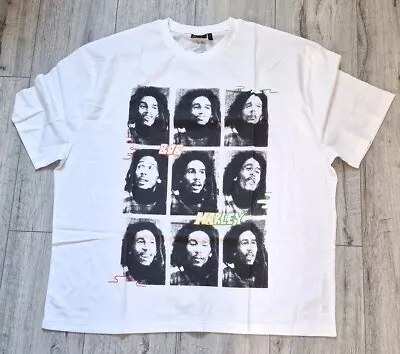 Buy ASOS DESIGN Unisex Oversized Graphic Tee In White With Bob Marley Prints XL • 12.99£