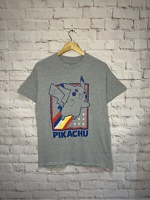 Buy Pokémon Pikachu Graphic Print T Shirt Retro Colourful Anime Size Medium • 12£