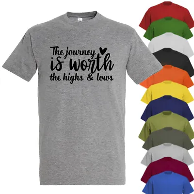 Buy The Journey Is Worth It All! Self Care Themed Mens Printed T-shirt, 12 Colours • 11.99£