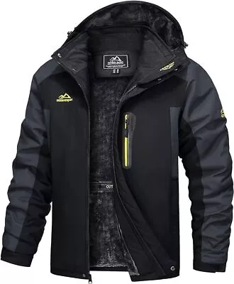 Buy Mens Outdoor Jacket Waterproof Fleece Winter Skiing Warm Hiking Detachable Hood • 59.99£