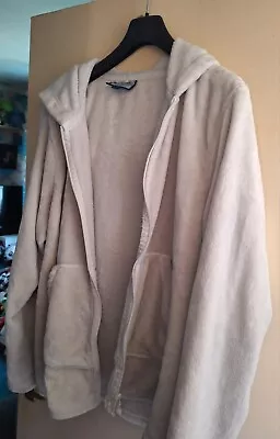 Buy Mountain Warehouse White Zip Up Fleece Hoodie Long Sleeve Size UK26 • 11.99£