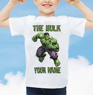 Buy Personalised Kids The Hulk T-Shirt Super Hero Boys Girls Birthday Gift Funny Top • 4.99£
