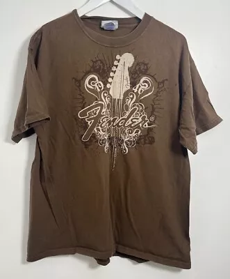 Buy Fender Mens T-shirt Short Sleeve Vintage Brown L • 4.99£