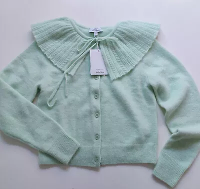 Buy Other Stories Cardigan Wool Alpaca Peter Pan Collar Knit Sweater S Mint Green • 44.10£