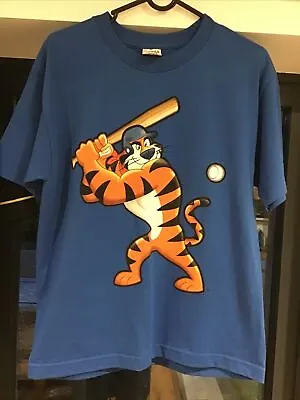 Buy Kelloggs Tony The Tiger Baseball Kids Medium Blue T-shirt Size Large Youth • 7.99£