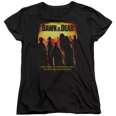 Buy Dawn Of The Dead Womens T-Shirt Poster Black Tee • 22.57£