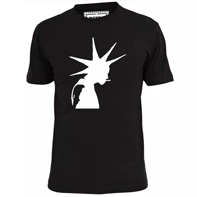 Buy Mens Liberty Mohican Silhouette Punk Rock T Shirt Pistols Ruts Crass • 9.99£
