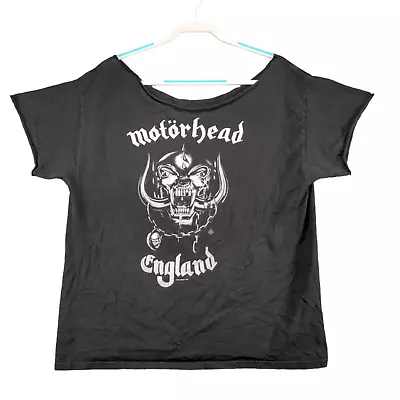 Buy Unbranded Women's Motorhead England Tunic Graphic T-Shirt Black XL Short Sleeve • 14.17£