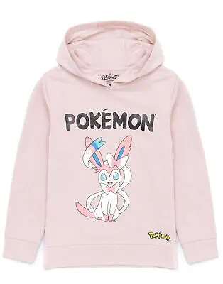 Buy Pokemon Hoodie Girls Kids Game Gifts Sylveon Lilac Jumper Pullover • 17.99£