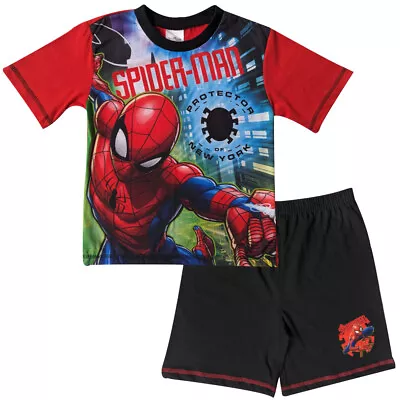 Buy Boys Spiderman Short Pyjamas - Sizes 4-10 Years • 6.77£