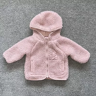 Buy Primark Baby Girls Rose Pink Fleece Hooded Jacket Age 0-3 Months • 1.99£