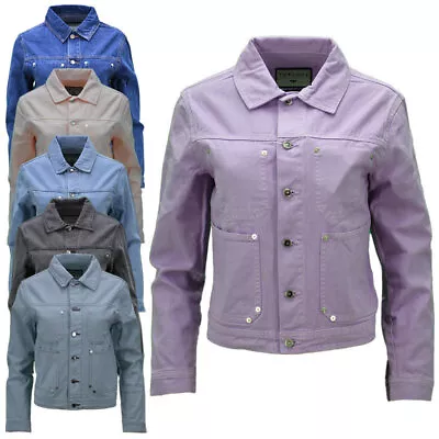 Buy Womens Denim Jacket TOP LOOK Regular Fit Vintage TRUCKER Casual Ladies Outwear • 16.99£
