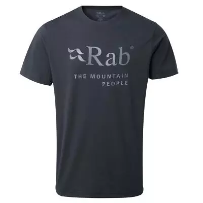 Buy RAB Men's Stance SS T-Shirt Crew Neck Mountain People In Black / Grey • 11.99£