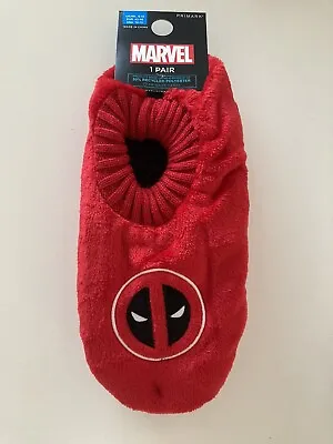 Buy Marvel Red Men’s Slipper Socks Size UK9-12 EUR 43-46 Gift New • 9.99£