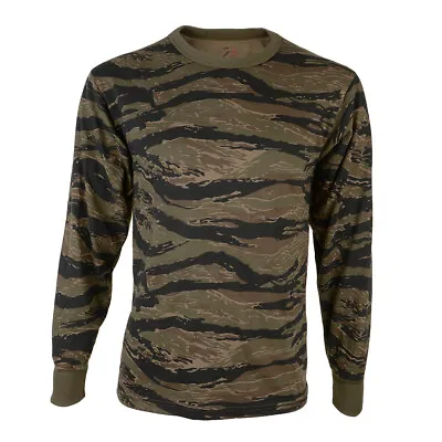 Buy Rothco Long Sleeve  Lightweight Tiger Stripe Camo T-Shirt - Military Inspired • 18.95£